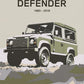 L-and-R-over Defender 90 Offroad Poster Classic Retro Automotive Poster Canvas Prints Classic Off-road Vehicle Aesthetic Print