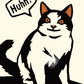 Funny Cat Meme Posters Cartoon Japanese Cat Art Internet Meme Culture Canvas Print Modern Living Room Bedroom Home Decor Gift