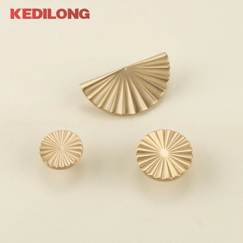 Minimalist solid brass cabinet pulls & handles