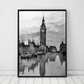 Black White Retro Paris London Anime Posters Sticky HD Quality Wall Art Retro Posters for Home Kawaii Room Decor