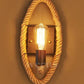 Retro Loft Rope Wall Lamp Stair Aisle Corridor Bedroom Living Room Restaurant Pub Cafe Wall Light Bra Round Wall Sconce