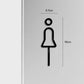 Black Gold Color Toilet Sign Plate Brass Wash Room Door Wall Label Sticker Wc Holder Signage Board