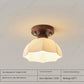 New Japanese LED Cream Wind Glass Ceiling Lamp Living Room Dining Room Porch Aisle Balcony Decorative Lighting