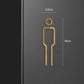 Black Gold Color Toilet Sign Plate Brass Wash Room Door Wall Label Sticker Wc Holder Signage Board