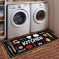 VIKAMA 1/2 pcs Kitchen Printed Floor Mat, Durable and Wear-Resistant, Home Kitchen Floor Mat, Laundry Room Carpet, Home Decor