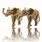 Brass Elephant Figurine - Handcrafted Metal Miniature Animal Statue, Collectible Home Decor Desk Accessory, No Electricity Requi