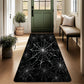 Skull Pattern Gothic Runner Rug Red Black Rose Decor Carpet Soft Non-Slip Art Home Decor Mat for Hallway Living Room Bedside