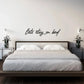 12x8 Inch "Let's Stay in Bed" Metal Wall Sign - Rustic Industrial Decor with Distressed Finish, Cozy Home Quote Art for Bedroom