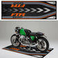 VIKAMA Premium Flannel Motorcycle Carpet, Motorcycle Floor Mat, Parking Mat, Oil-Proof, Anti-Slip, Stain-Proof, Home Decoration