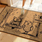 VIKAMA Fun Owl Welcome Floor Mat, Suitable For Entrance And Bathroom Areas, Non-Slip And Dirt-Resistant, Home Decoration Carpet