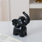 1pc Collectible figurine  , Simple modern black and gold elephant ornament home decor small sculpture.