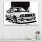 Luxury Racing Car Graffiti E30 Sports Car, Wall Art, HD Canvas Printing Poster, Home, Living Room, Room Decor Supplies