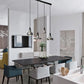 European Modern Minimalist LED Glass Chandelier Bar Restaurant Living Room Coffee Shop Bedroom Decorative Lighting