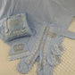 5pcs Baby Girl Outfits Set Welcome Home Hosptial Infant Receiving Blanket Pillow Bed Hat Mittens Romper Set