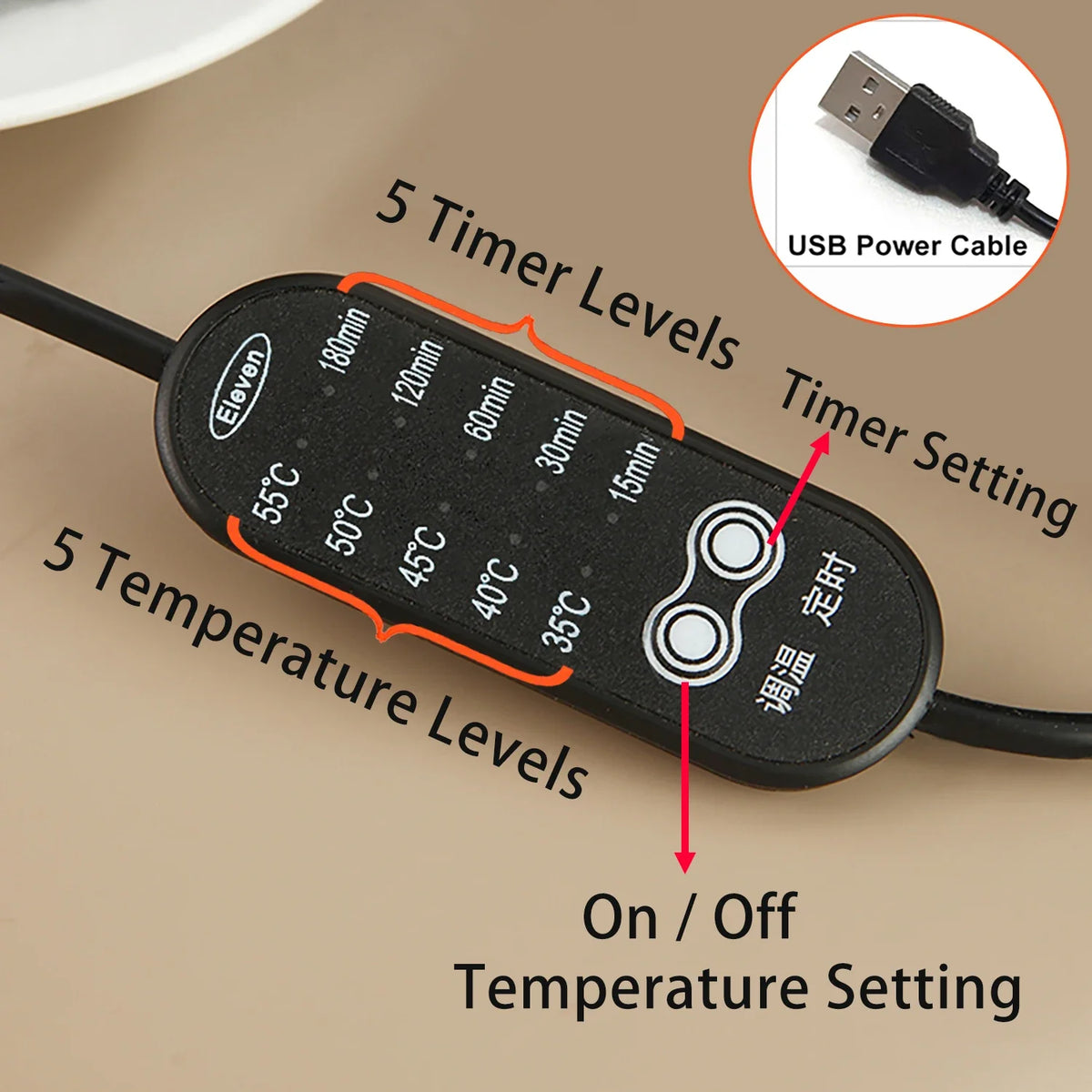 Electronic Incense Burner Wooden Essential Oil Burner Timing Adjustable Temperature Wax Melts Warmer Agarwood Incense Burner