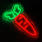 Carrot Led Neon Sign, Vegetable Wall Art Decor, Usb Powered, Used For Bedroom, Home, Restaurant, Kitchen, Bar Party Wall Lamp.