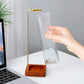 Glass Incense Holder Wooden Incense Holder for Sticks with Glass Ash Catcher Anti-Ash Flying Incense Burner for Yoga Home Decor