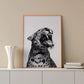 Fashion Stylish Wall Art Print - Trendy Leopard Roar Print - Black and White - Home Decor - Printable Wall Art Digital Download