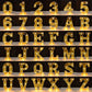 1PC 16cm Golden Numbers&English Led Letter Lights,Battery Powered Decoration Light For Festive,Proposal,Birthday,Wedding,Party