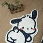 VIKAMA Floral Faux Cashmere Carpet, Living Room Entrance Foyer Door Mat, Bedroom Decoration, Home Bathroom Floor Mat