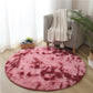 VIKAMA Pink Round Carpet Fluffy Soft Area Floor Mat Children Girls Room Princess Castle Plush Carpet Living Room Home Decor