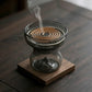 Glass Incense Burner Mountain Incense Holder for Coil Incense and Cone Incense with Glass Ash Catcher for Meditation Yoga Spa