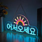 Korean Welcome Neon Sign for Kpop Restaurant Cafe Store Decoration Business Sign Warm Lighting Indoor Outdoor LED Neon Light