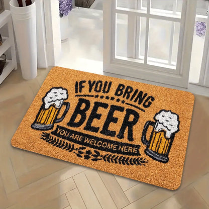 VIKAMA Beer Lovers Welcome Rug Living Room, Bedroom, Entryway Doormat Soft, Comfortable, Skin-Friendly Carpet Home Decor
