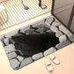 3D Optical Illusions Pond Effect Door Mat Funny Hole Design Entrance Rug Indoor Outdoor Home Decor Soft Non-Slip Carpet