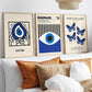 Classic Abstract Wall Art Blue Evil Eye Picasso Bauhaus HD Canvas Print Poster Home Living Room Bedroom Decorative Painting
