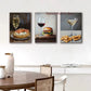 Food Kitchen Cocktail Wine Art Decor Canvas Printing Poster Kitchen Dining Room Living Room Aesthetic Wall Decor Foodies Prints