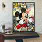 Mickey Mouse Minnie Street Graffiti Canvas Painting Prints Poster Creative Modern Wall Art Pictures Living Room Home Decor