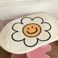VIKAMA Floral Faux Cashmere Carpet, Living Room Entrance Foyer Door Mat, Bedroom Decoration, Home Bathroom Floor Mat