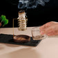 Metal Sage Holder Burner Palo Santo Holder with Glass Ash Catcher Tray Incense Holder for Meditation Yoga Spa