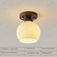 New Japanese LED Cream Wind Glass Ceiling Lamp Living Room Dining Room Porch Aisle Balcony Decorative Lighting