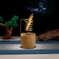 Metal Palo Santo Holder Burner Sage Holder with Bamboo Ash Catcher Tray Incense Holder for Meditation Yoga Spa