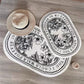 VIKAMA Simple Flowers Imitation Cashmere Toilet Mat Soft Insulation Non-Slip Entrance Carpet Balcony Mat Home Decoration