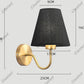 110V/220V Wall Lamp with LED E27 Bulb Fabric Lampshade Wall Sconces for Hotel Bedroom Bedside Living Room Stairs Home Decoration