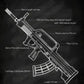 Weapons Blueprint Poster Black Board Guns Blueprint Wall Art Canvas Painting Military Enthusiast Home Room Wall Decor Gunfight