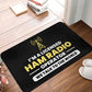 Licensed Ham Retro Radio Operator Doormat Anti-Slip Kitchen Bath Mat Living Room Door Mat Floor Entrance Carpet Rug Doormat