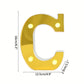 1PC 16cm Golden Numbers&English Led Letter Lights,Battery Powered Decoration Light For Festive,Proposal,Birthday,Wedding,Party