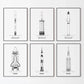 NASA and SpacX Poster Minimalist Space Rocket Blueprints Canvas Painting Modern Wall Art Picture for Living Room Home Decor