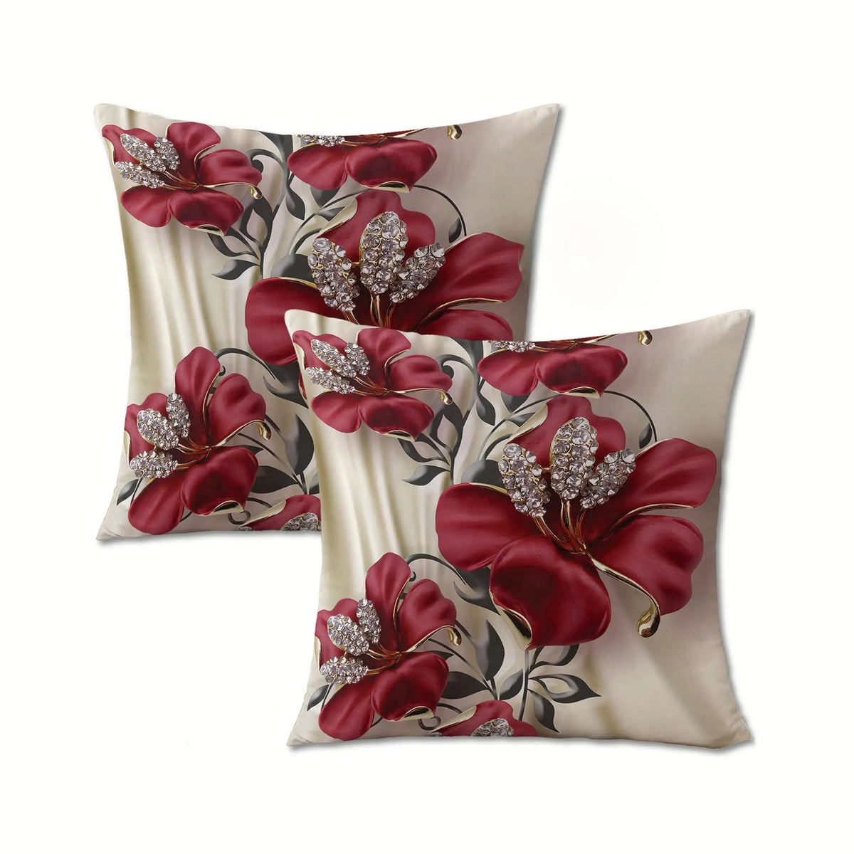 VIKAMA's modern floral pattern pillowcase is durable and serves as a decorative cushion cover for both home and bedroom use