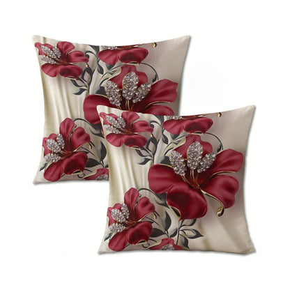 VIKAMA's modern floral pattern pillowcase is durable and serves as a decorative cushion cover for both home and bedroom use