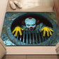 Horror Theme Non Slip Absorbent Door Mat Pennywise Scary Pattern Home Decor Rug for Entrance Bathroom Quick Dry Durable