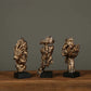 17cm Home Decor Abstract Silence Is Gold Figurine Resin Hand Face Silent Men Statue Sculpture Home Office Living Room Decoration