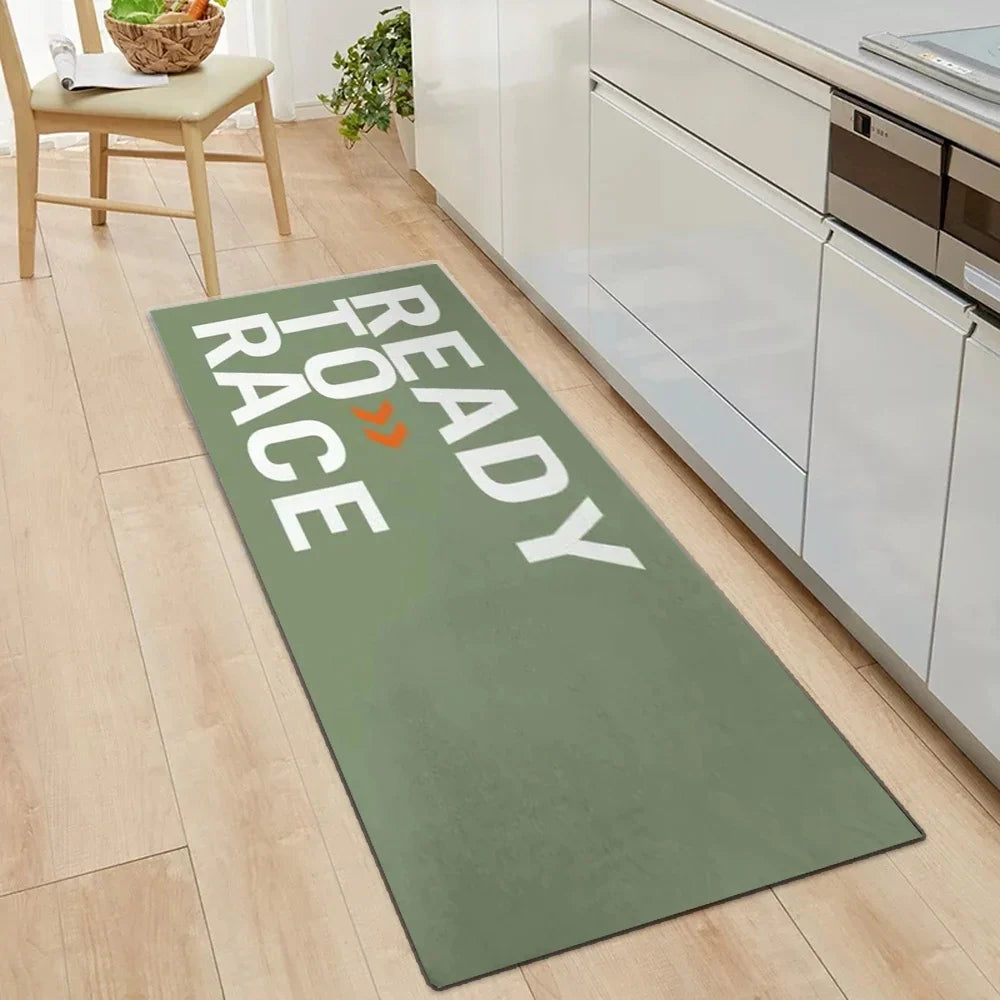 Ready To Race Motorcycle Carpet Garage Mat Racing Motorcycle Display Mat  Cool Moto Display Hallway Anti-slip Home Decoration