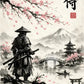Japanese Ink Painting Landscape Spring Cherry Blossoms Canvas Print Asian Style Wall Art Poster for Living Room Home Decor Gift