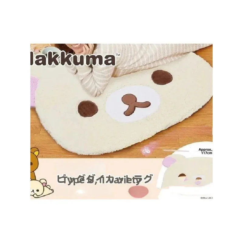 VIKAMA Cartoon Sloth Bear Decorative Rug Soft Plush Comfort Living Room Bedroom Floor Mat Home Decor Rug