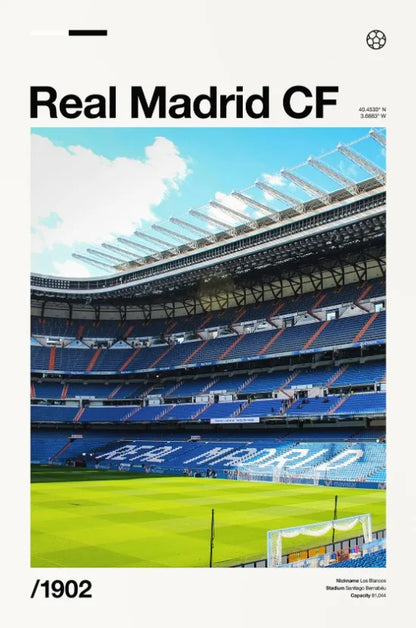 Famous Stadium Football Poster Football Fans Wall Art Decor Canvas Painting Stadium Minimalist Prints Aesthetic Wall Decoration